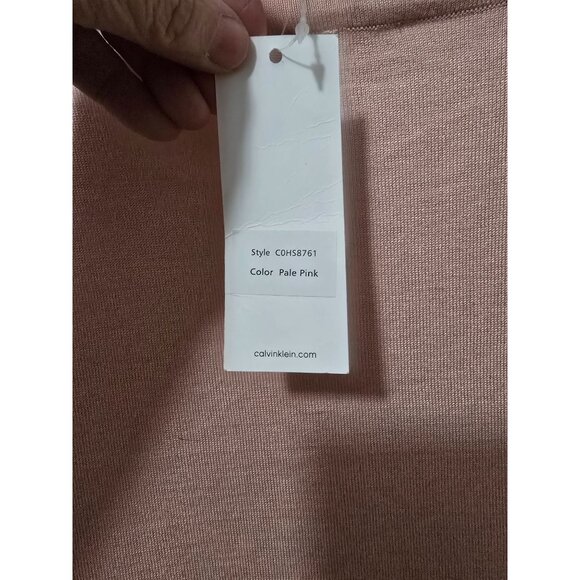 Pale Pink Sweater Pearl Embellished Neckline cottagecore office wear soft warm - Picture 5 of 7